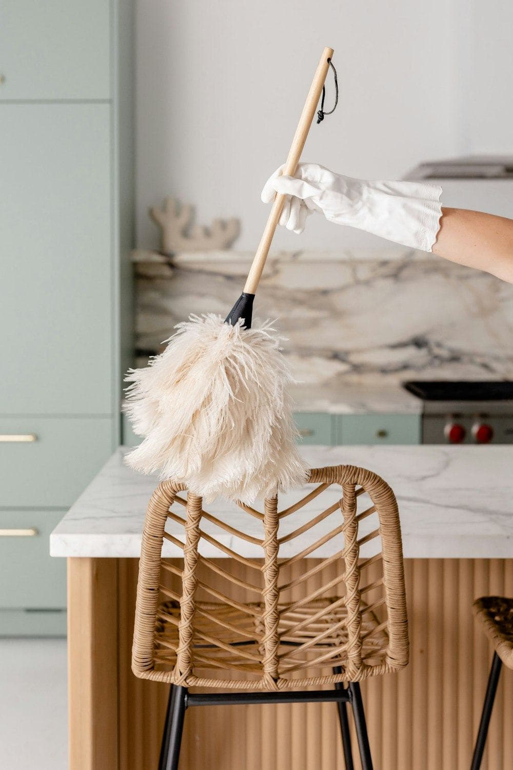 Cleaner providing respectful household cleaning support